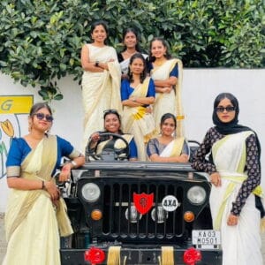 Mosaic gallery showcasing cultural events, labs, libraries, and student celebrations at Mathrushree Group of Institutions.